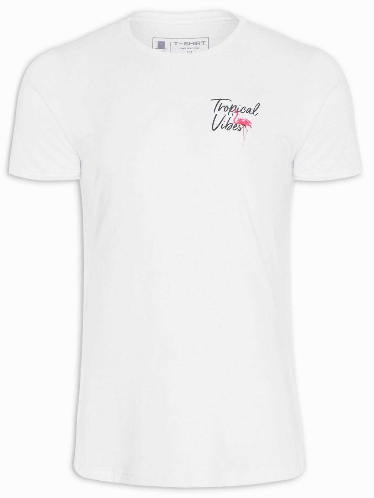 Camiseta Masculina Tropical Vibes 21 - Branco
