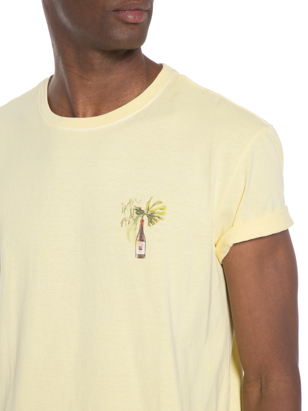 Camiseta Masculina Tropical Vino Amarelo Foxton