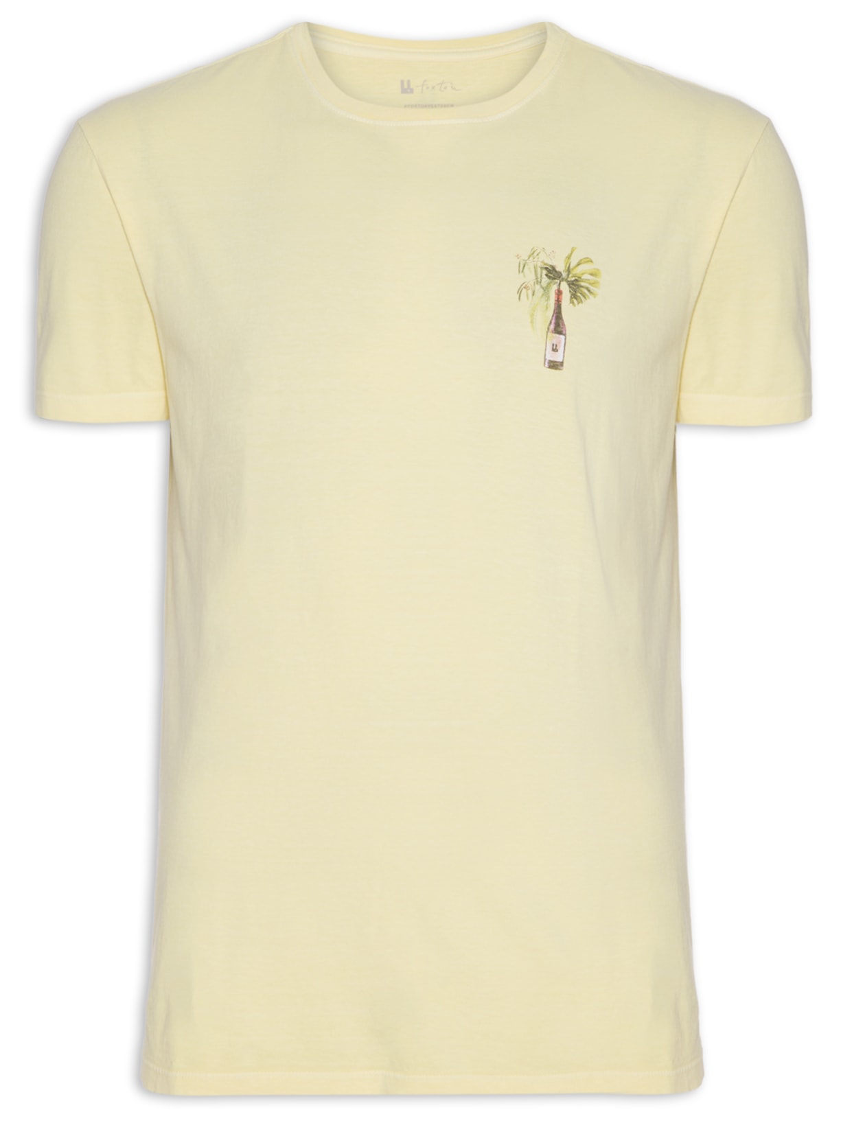 Camiseta Masculina Tropical Vino Amarelo Foxton