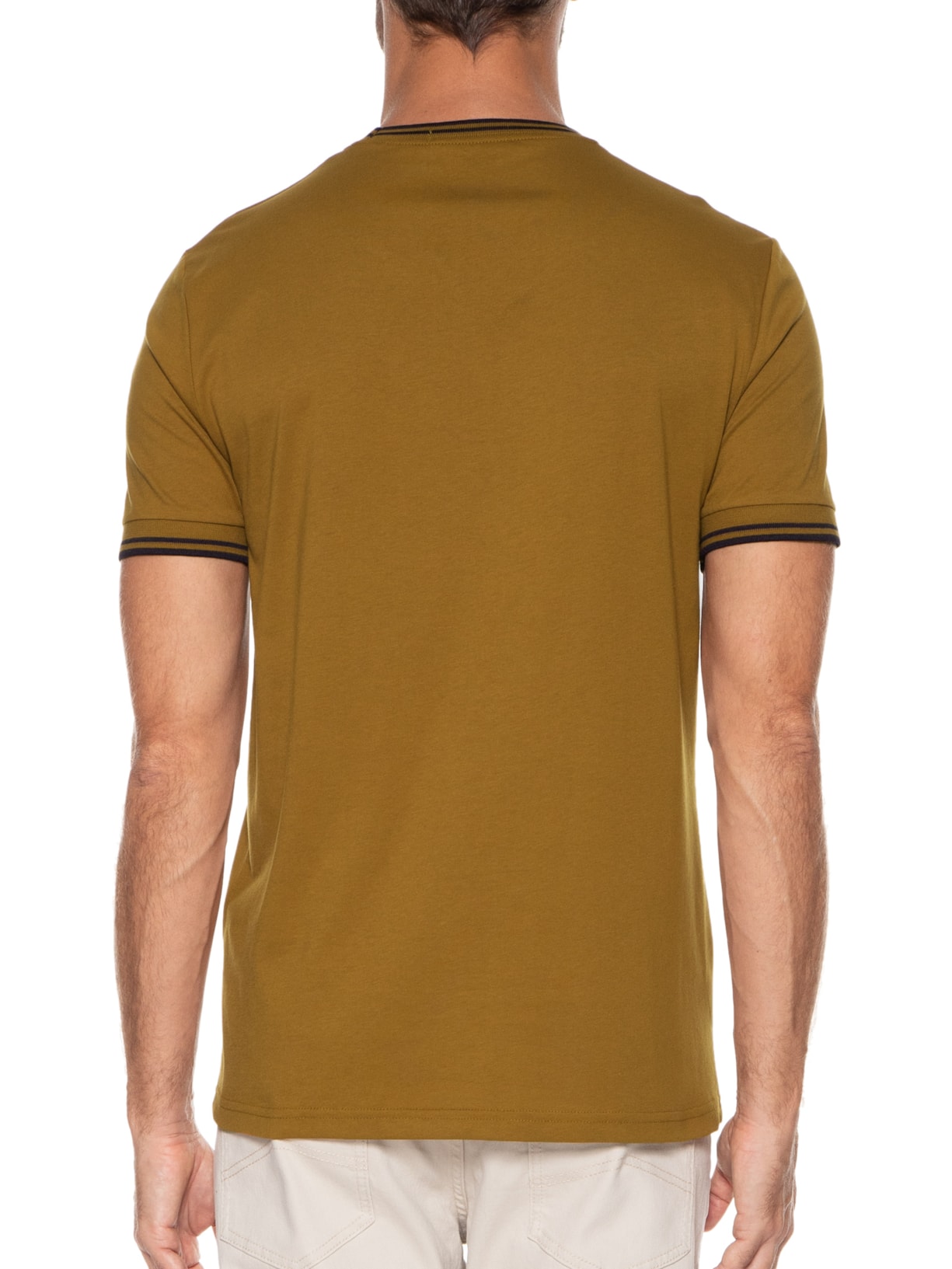 Camiseta Masculina Twin Tipped Amarelo Fred Perry