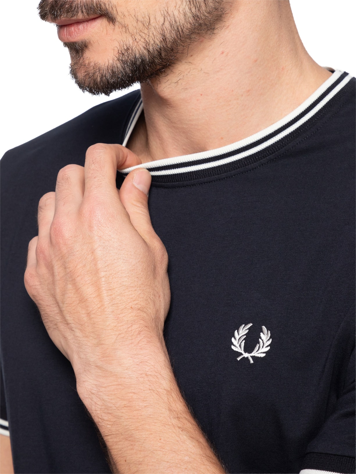 Camiseta Masculina Twin Tipped Azul Fred Perry