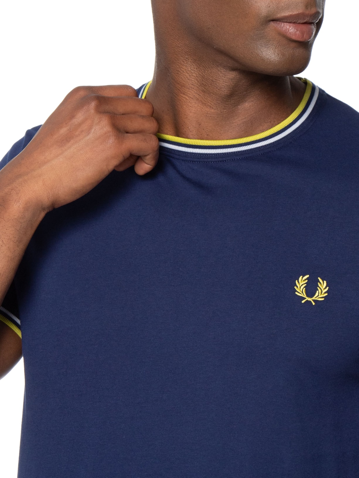 Camiseta Masculina Twin Tipped Azul Fred Perry