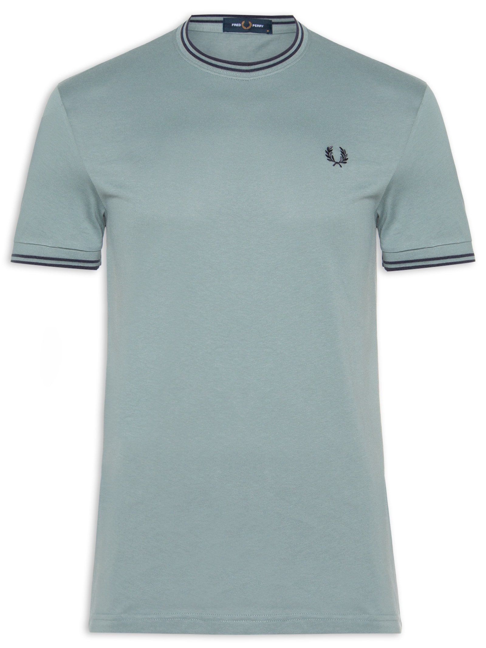 Camiseta Masculina Twin Tipped Regular Fit - Azul - Fred Perry