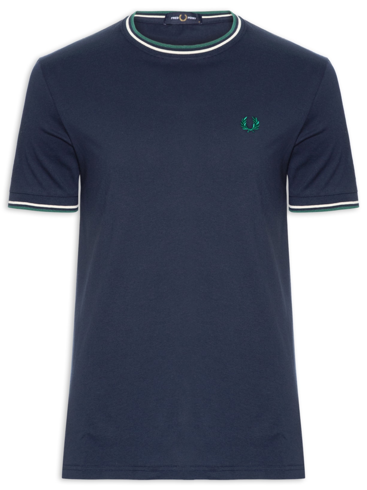 Camiseta Masculina Twin Tipped Regular Fit Em Algodão - Azul