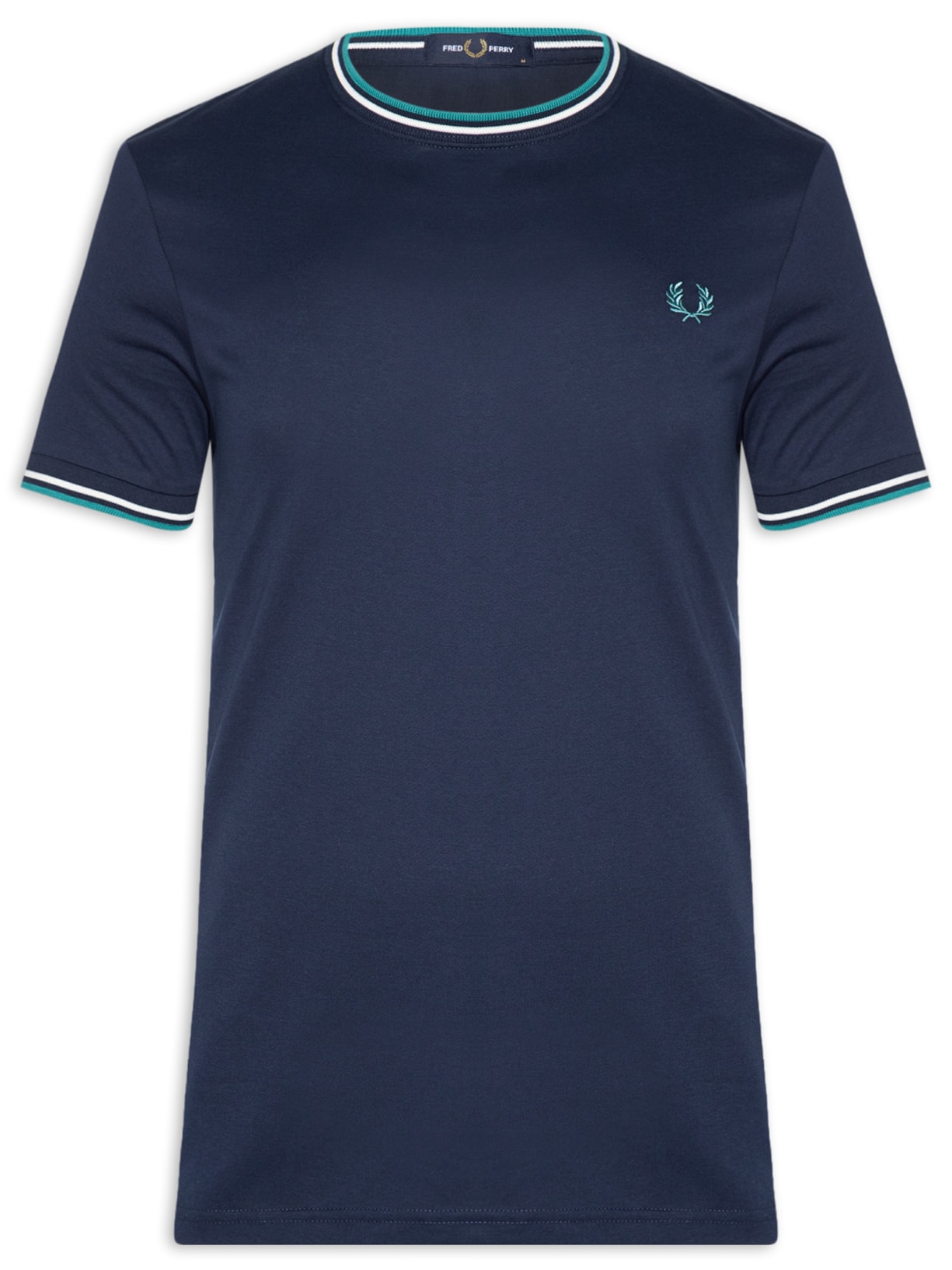 Camiseta Masculina Twin Tipped Regular Fit Em Algodão - Azul
