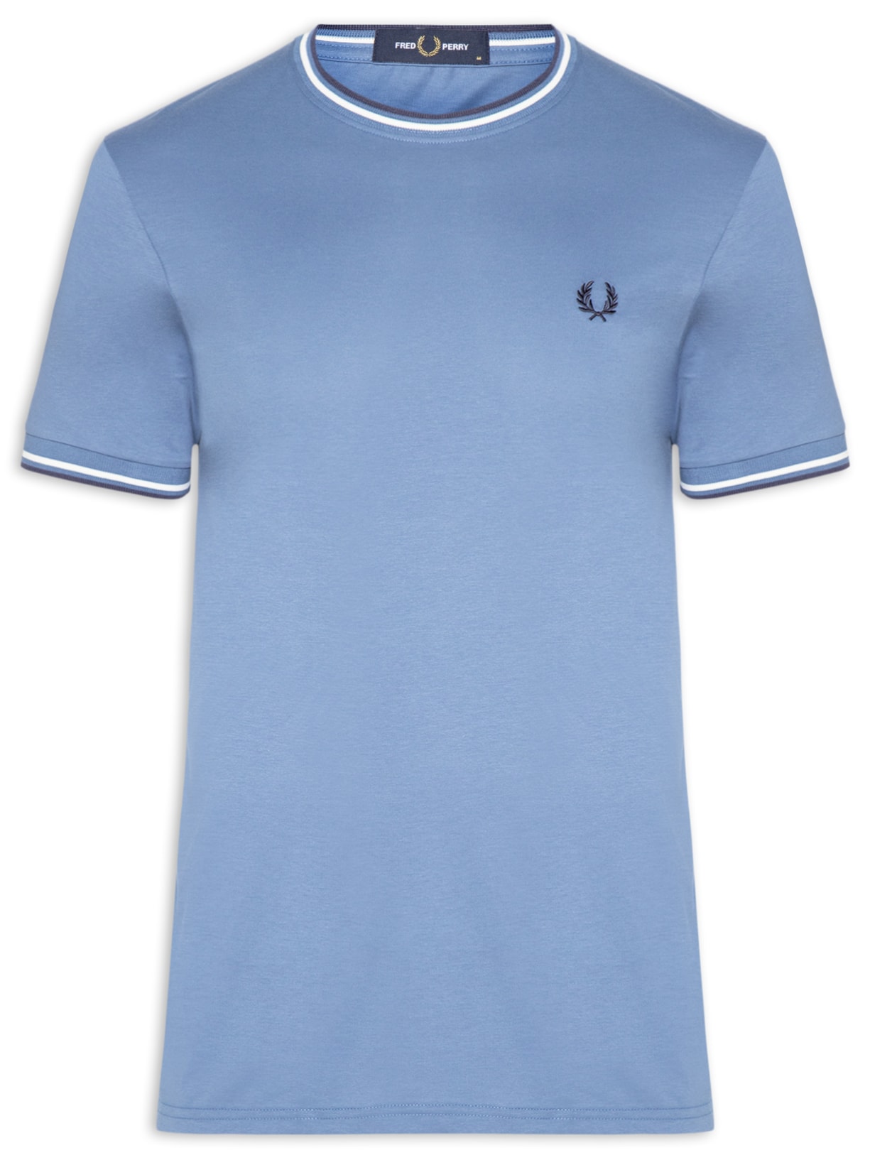 Camiseta Masculina Twin Tipped Regular Fit Em Algodão - Azul