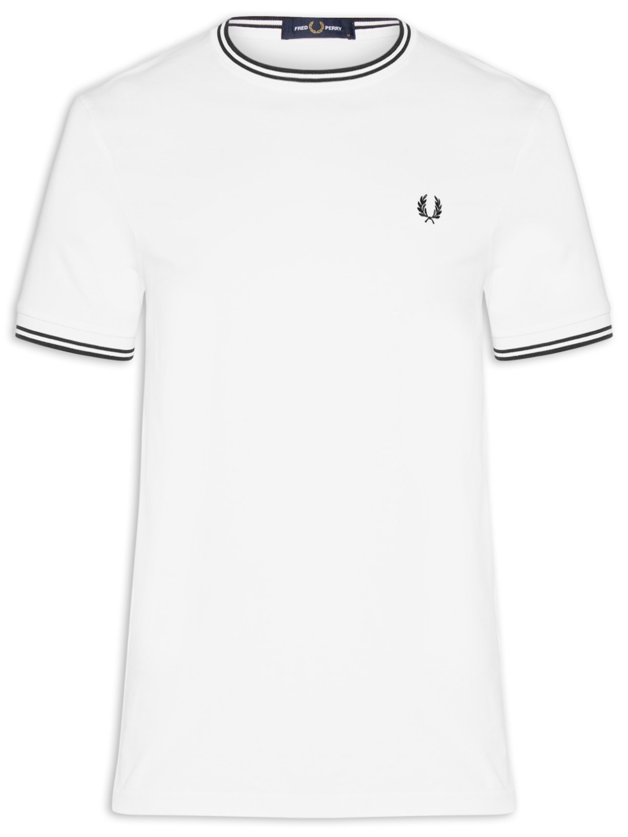 Camiseta Masculina Twin Tipped Regular Fit Em Algodão - Branco