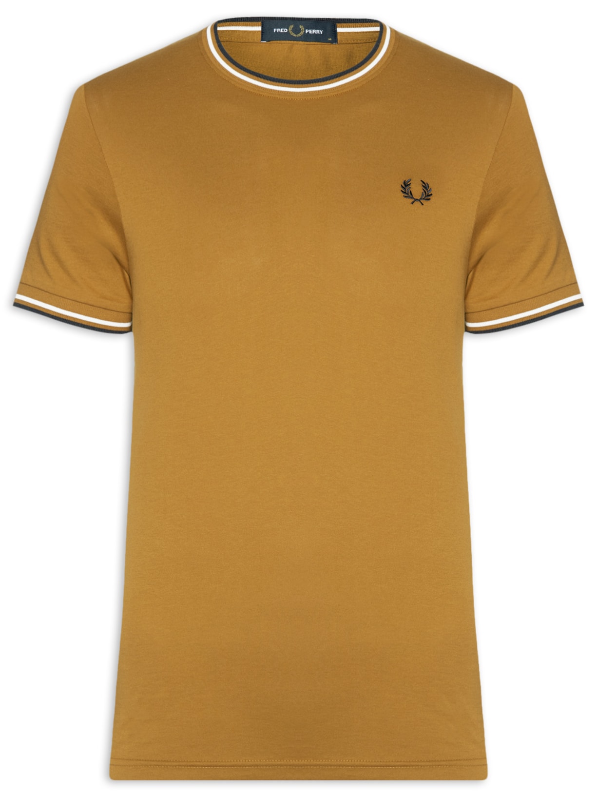 Camiseta Masculina Twin Tipped Regular Fit Em Algodão - Marrom