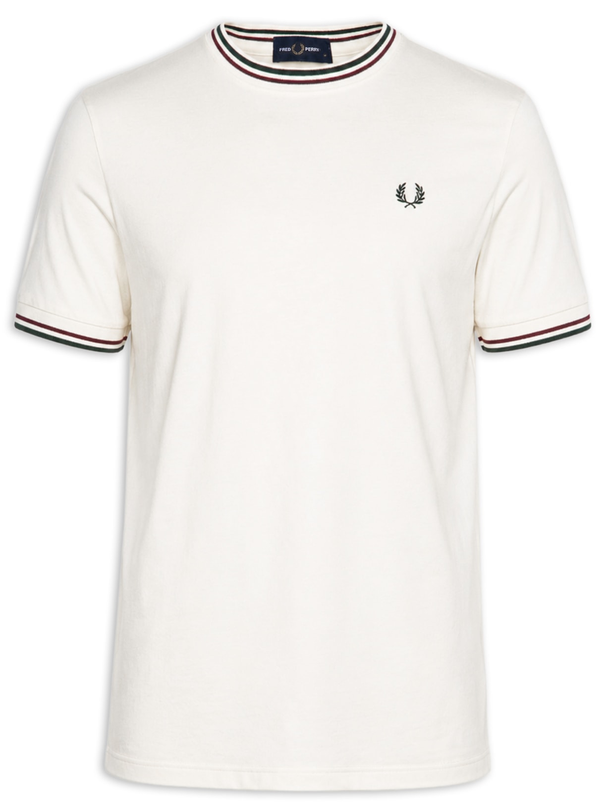Camiseta Masculina Twin Tipped Regular Fit Em Algodão - Off White