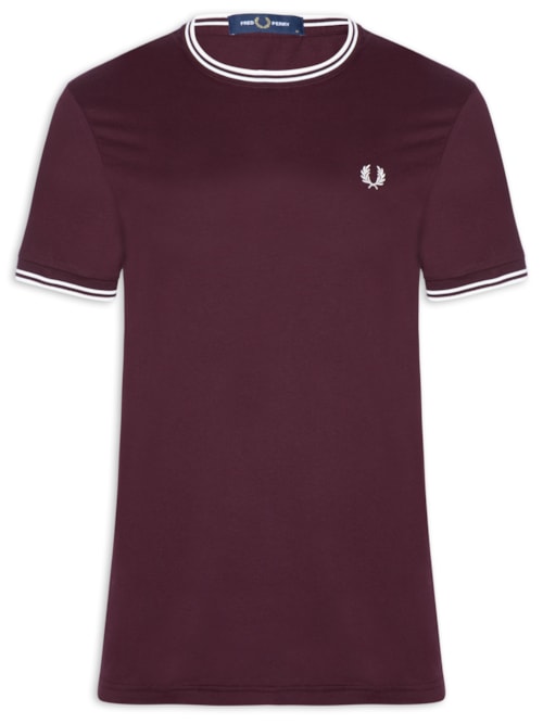 Camiseta Masculina Twin Tipped Regular Fit Em Algodão - Vermelho