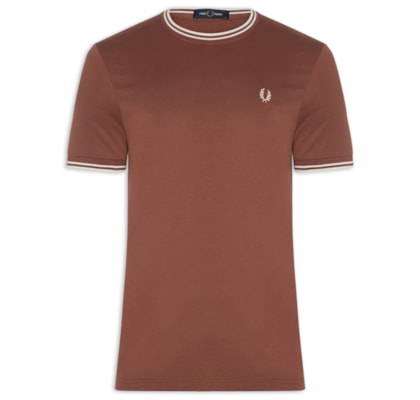Camiseta Masculina Twin Tipped Regular Fit - Marrom