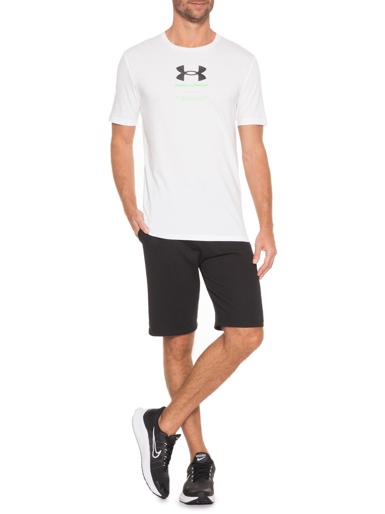 Camiseta Masculina Ua Engineered Symbol Branco Under Armour