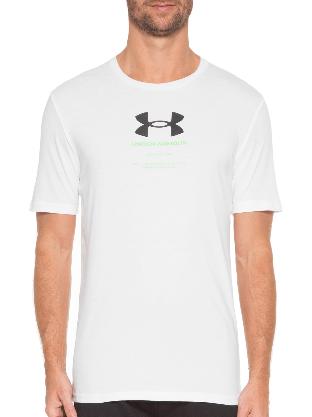 Camiseta Masculina Ua Engineered Symbol Branco Under Armour