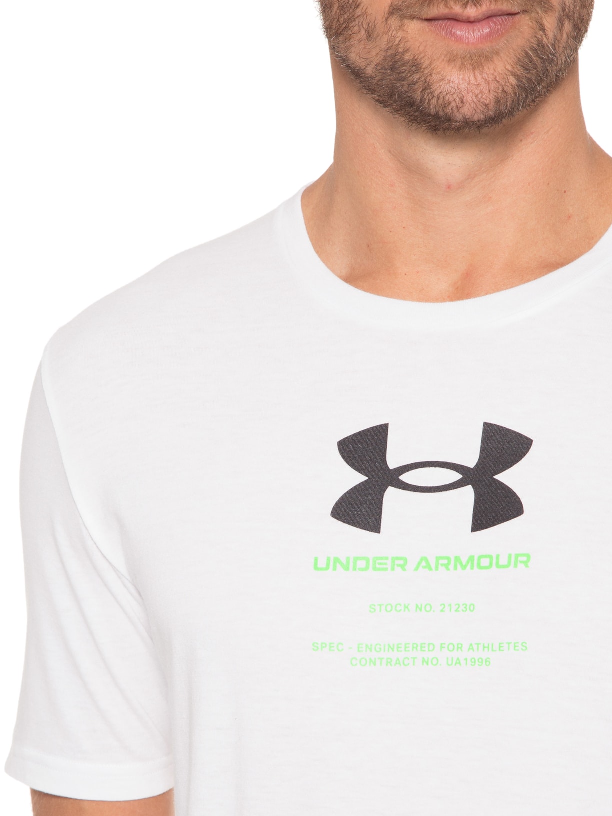Camiseta Masculina Ua Engineered Symbol Branco Under Armour