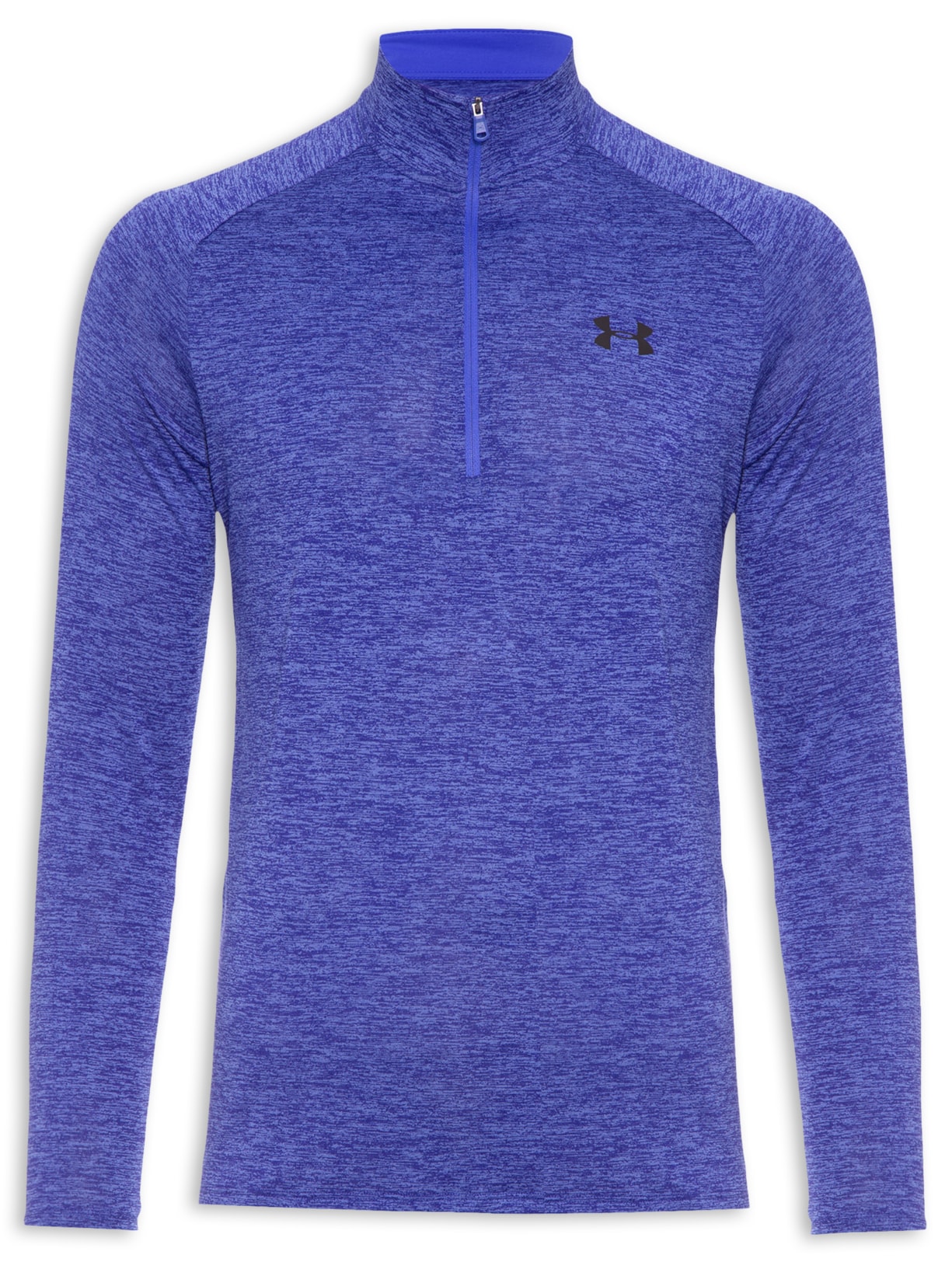 Camiseta Masculina Ua Tech 2.0 1/2 Zip - Azul