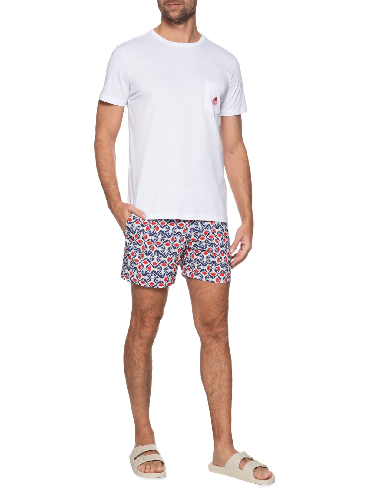 Camiseta Masculina Undefined  Branco Parioca