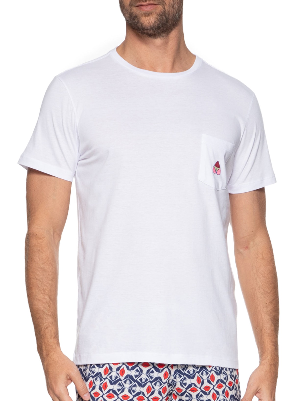 Camiseta Masculina Undefined  Branco Parioca
