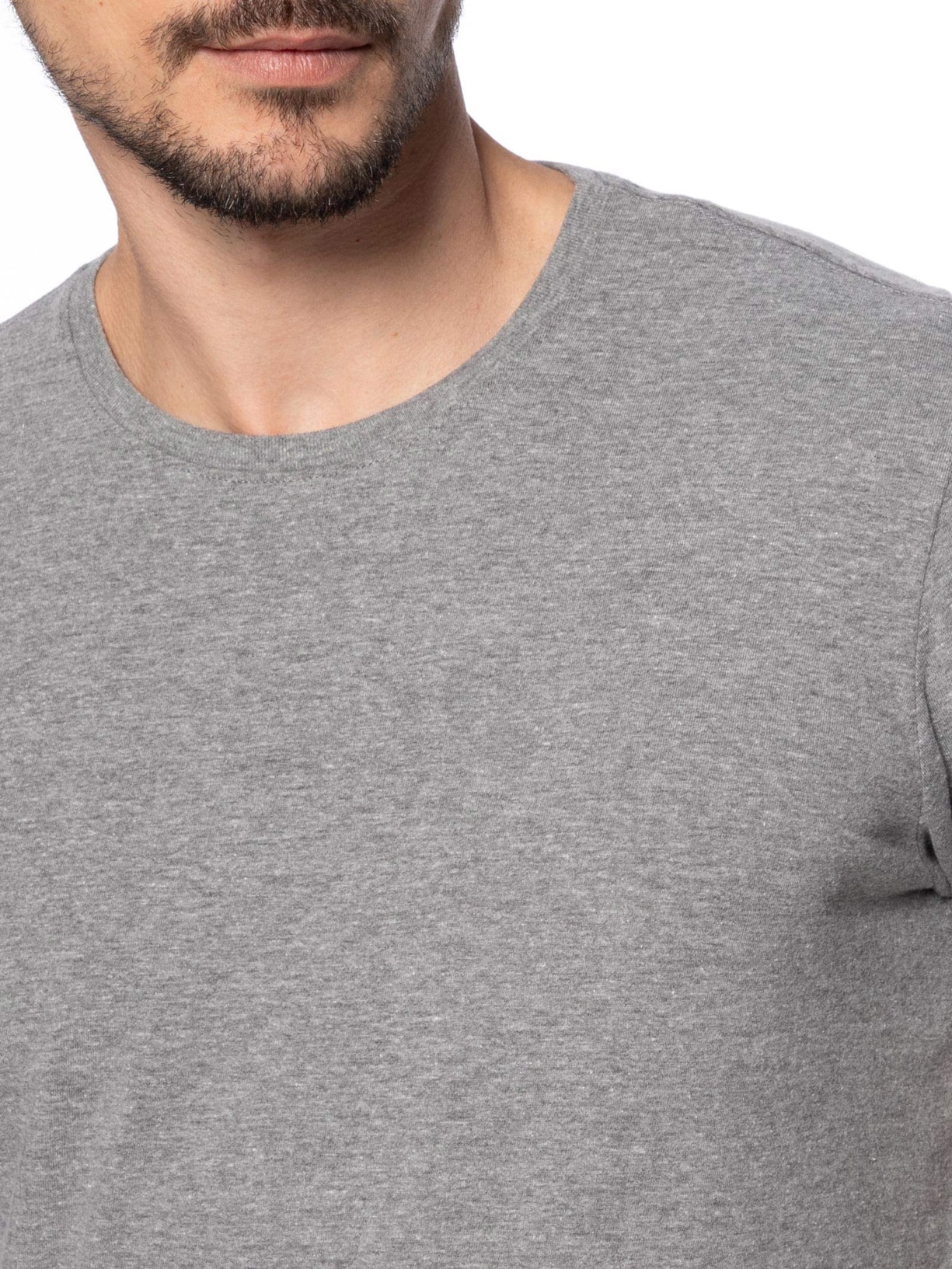 Camiseta Masculina Urban Em Algodão Cinza Pineapple