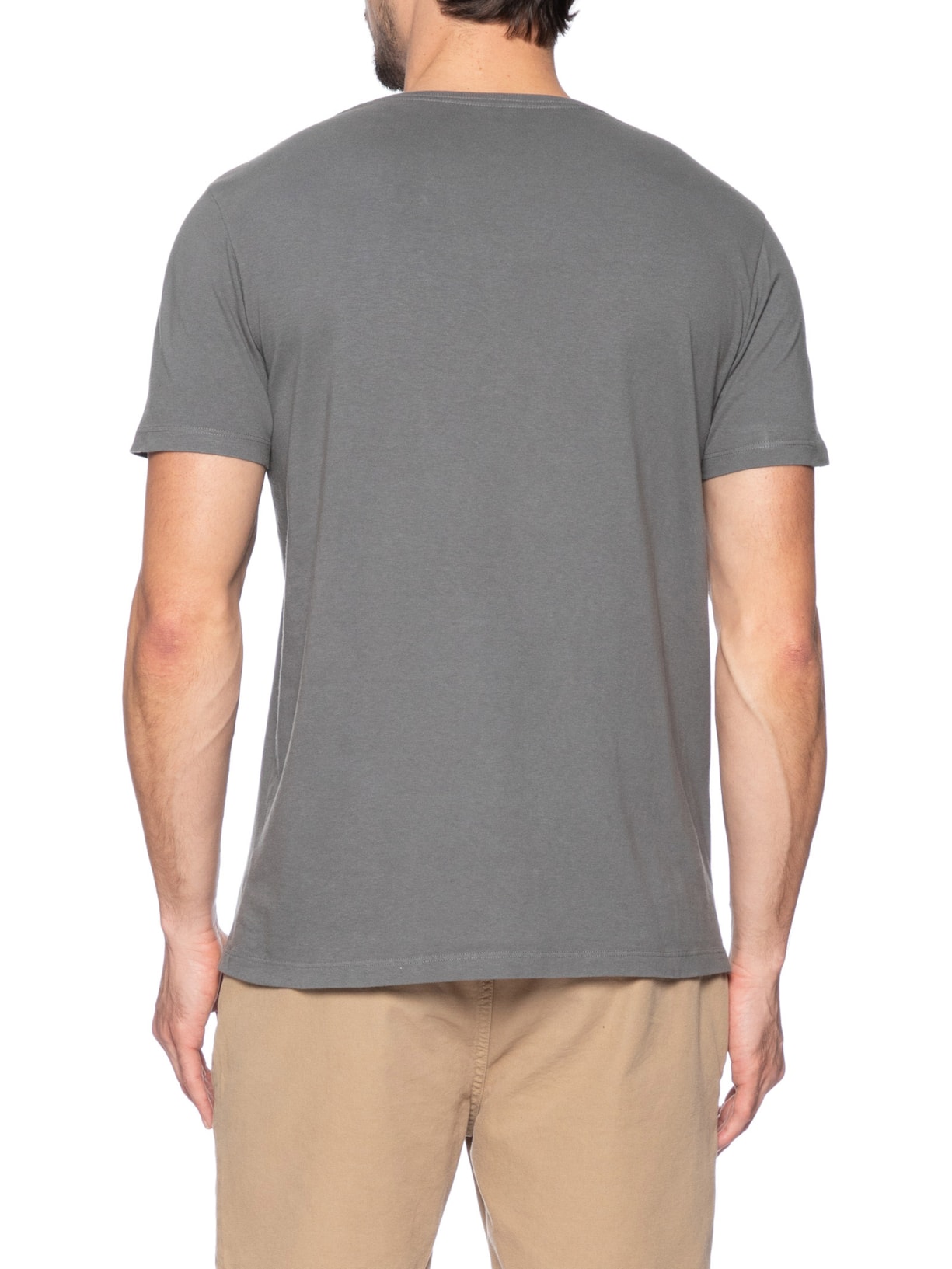 Camiseta Masculina Urban Em Algodão Cinza Pineapple