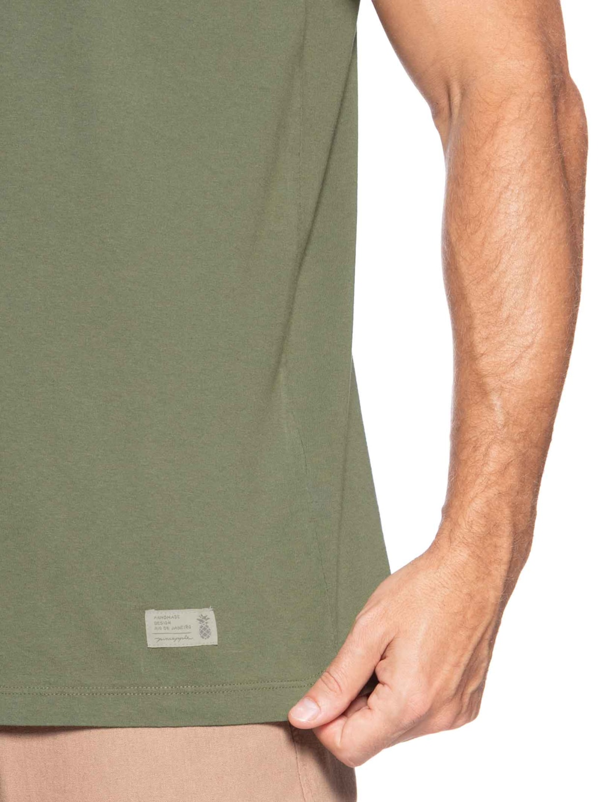 Camiseta Masculina Urban Em Algodão Verde Pineapple