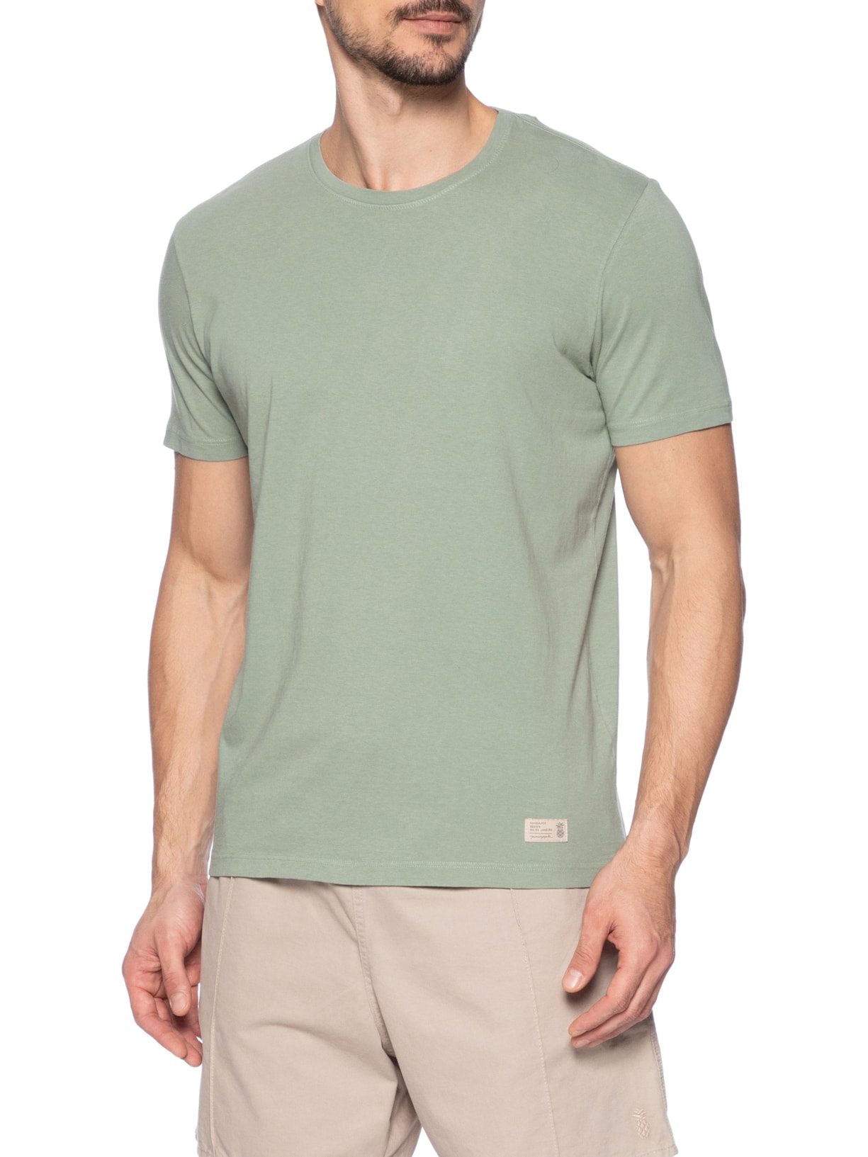 Camiseta Masculina Urban Em Algodão Verde Pineapple