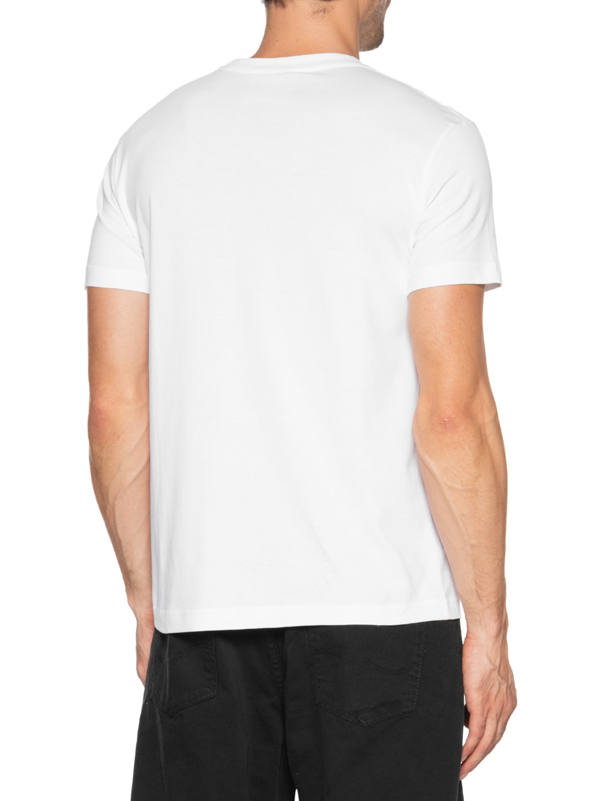 Camiseta Masculina V-Emblem Thick Foil Branco Versace Jeans Couture
