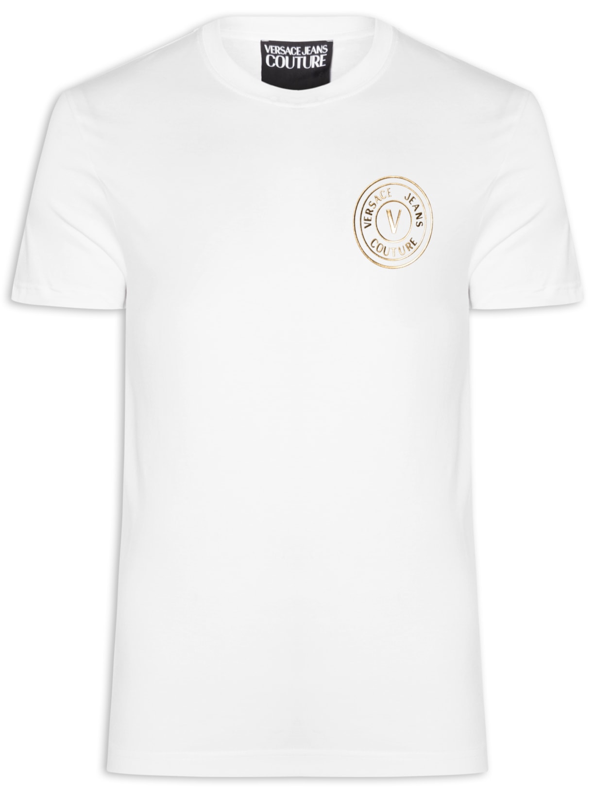 Camiseta Masculina V-Emblem Thick Foil Branco Versace Jeans Couture