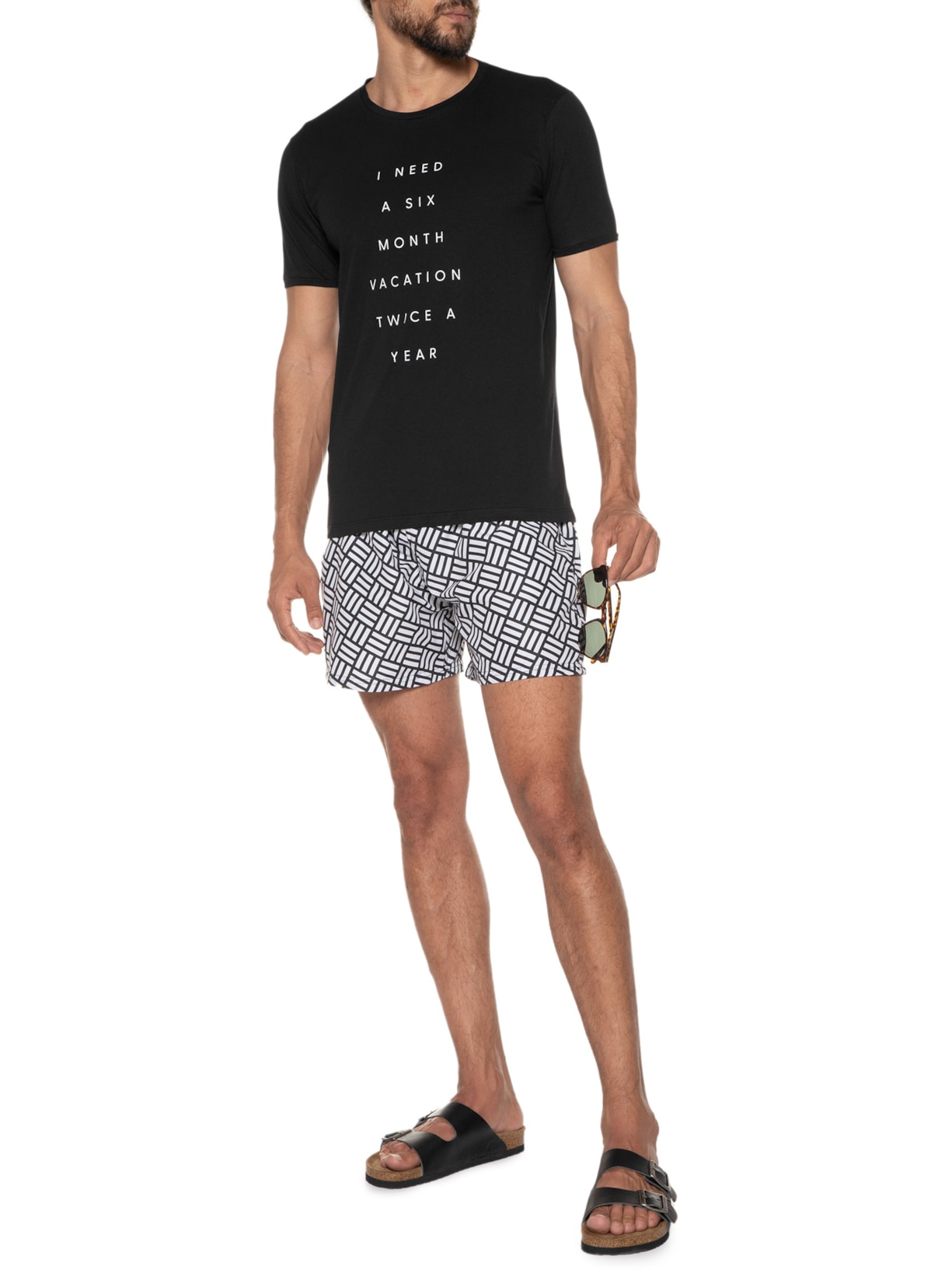 Camiseta Masculina Vacation Preto La Moustache