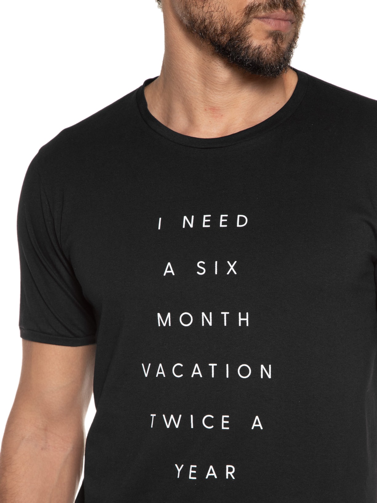Camiseta Masculina Vacation Preto La Moustache