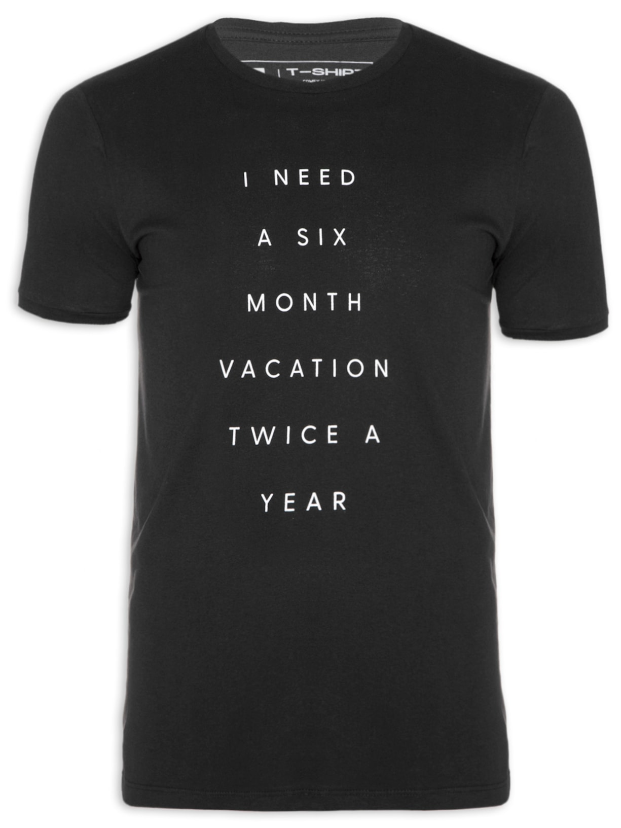 Camiseta Masculina Vacation - Preto