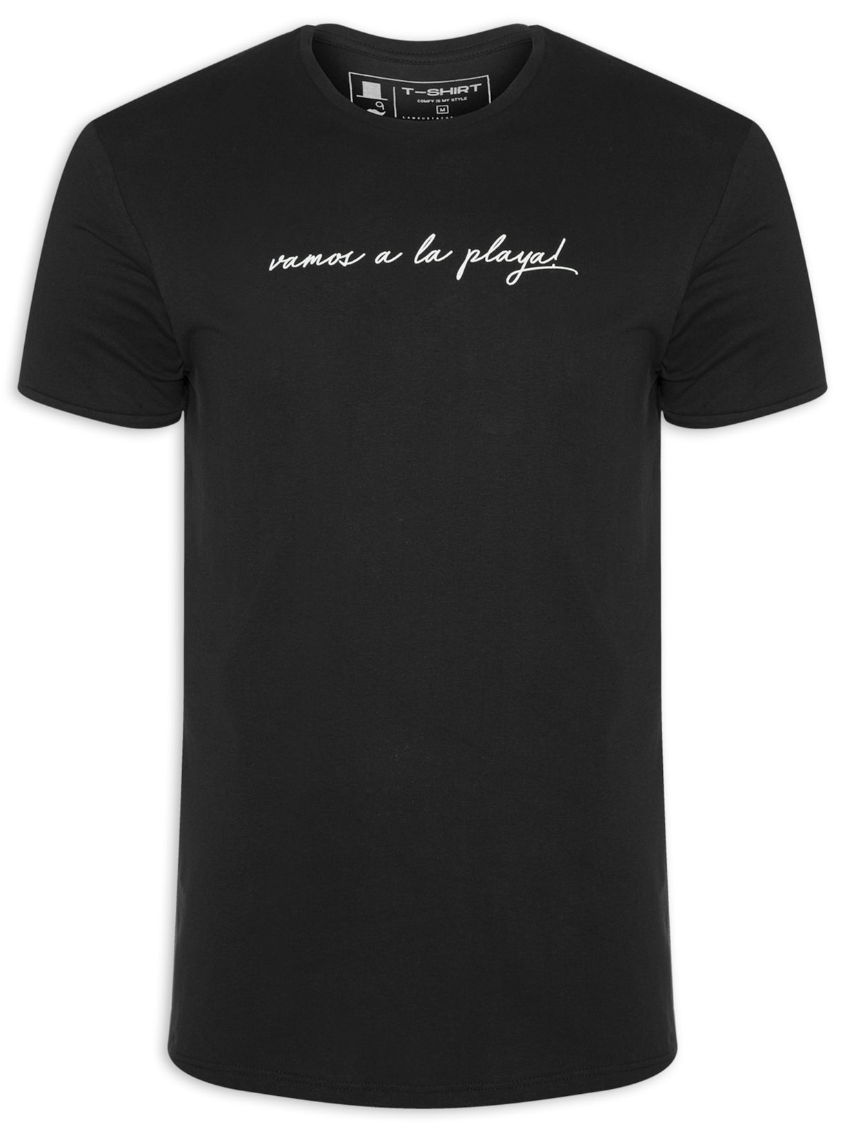 Camiseta Masculina Vamos A La Playa - Preto
