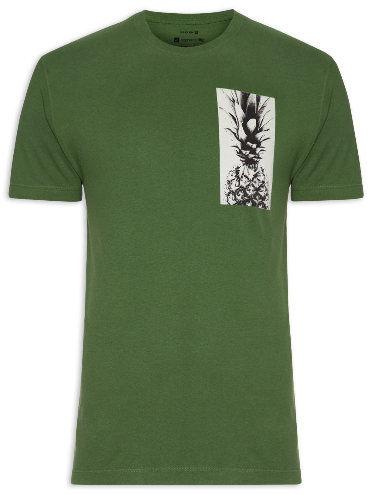 Camiseta Masculina Vintage Abacaxi Crop - Verde