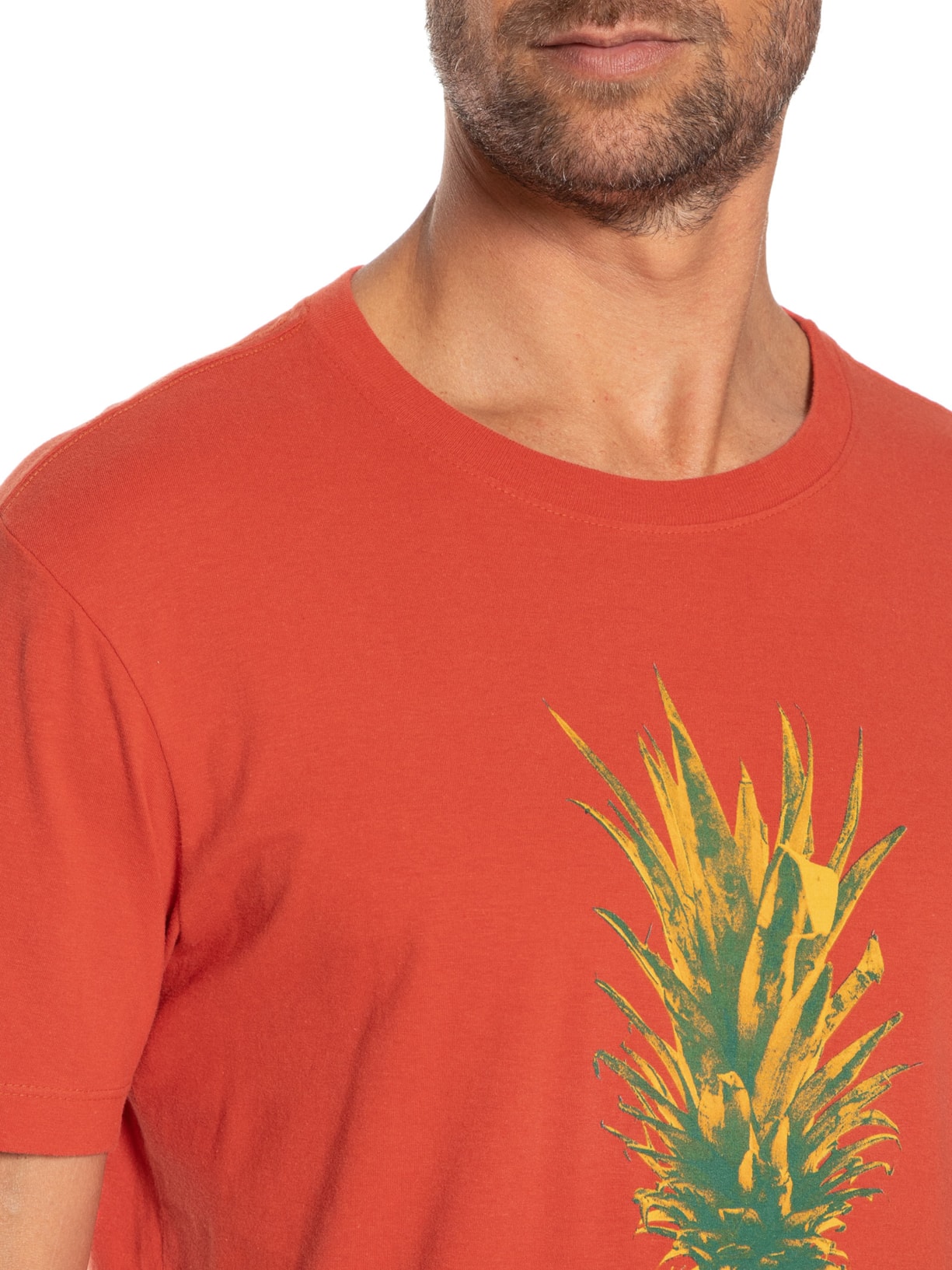 Camiseta Masculina Vintage Abacaxil Vermelho Osklen