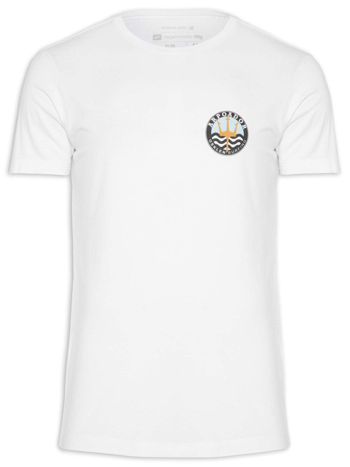 Camiseta Masculina Vintage Arpoador Selo - Branco