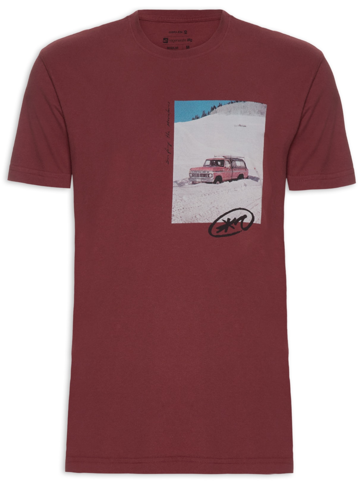 Camiseta Masculina Vintage Aspen - Vermelho