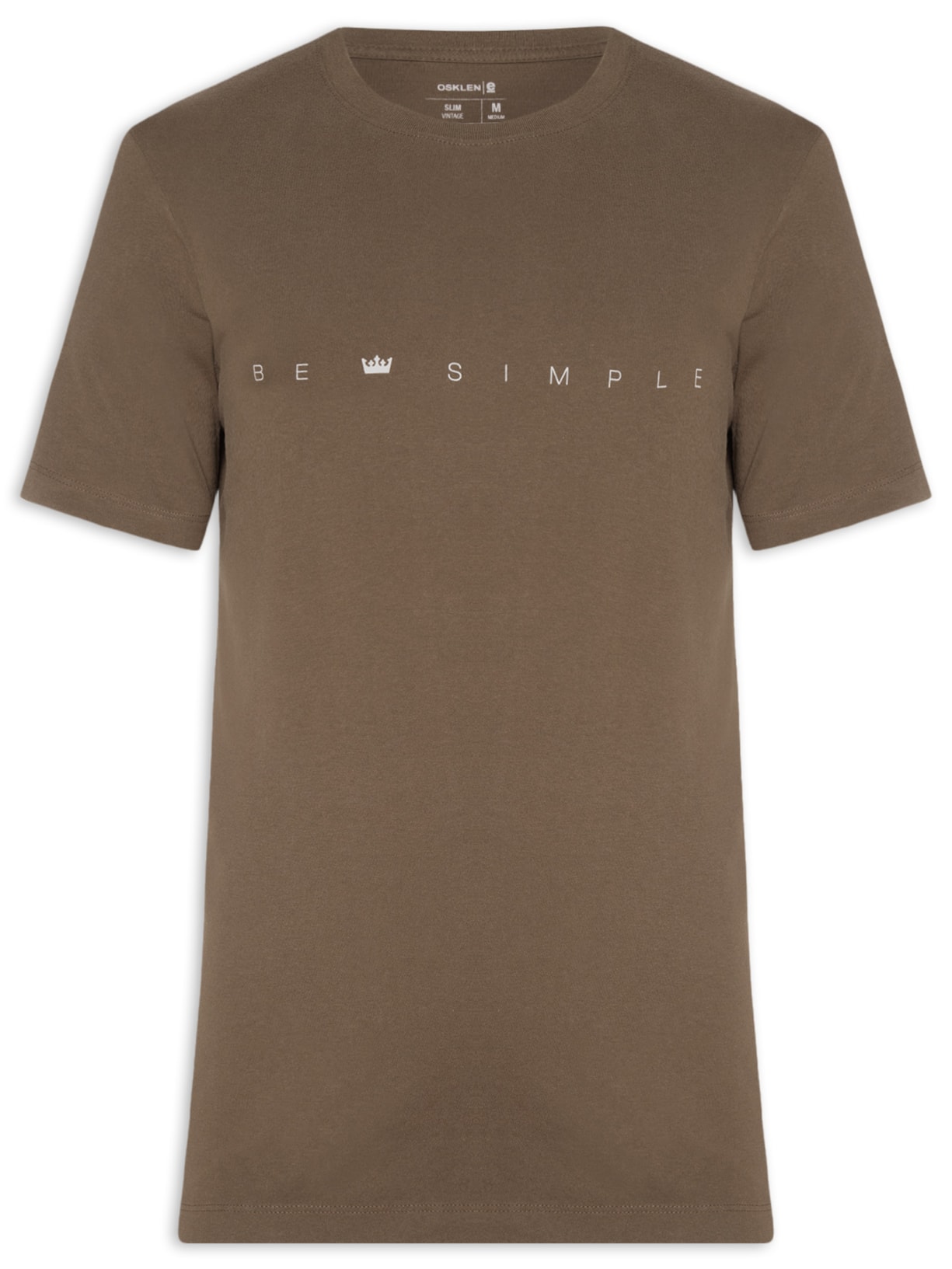 Camiseta Masculina Vintage Be Simple – Marrom Osklen