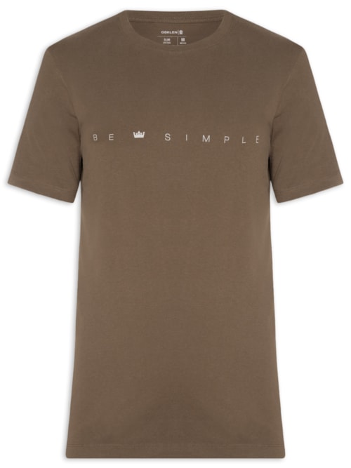 Camiseta Masculina Vintage Be Simple – Marrom