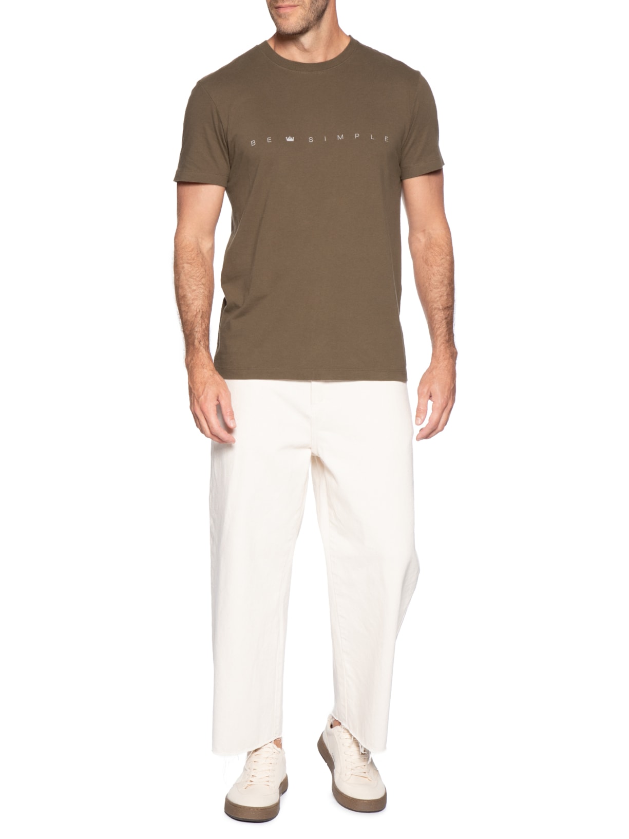 Camiseta Masculina Vintage Be Simple – Marrom Osklen