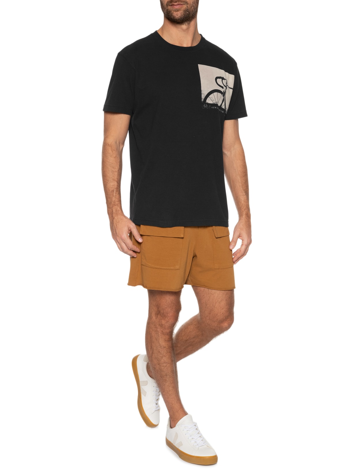 Camiseta Masculina Vintage Bike Preto Osklen