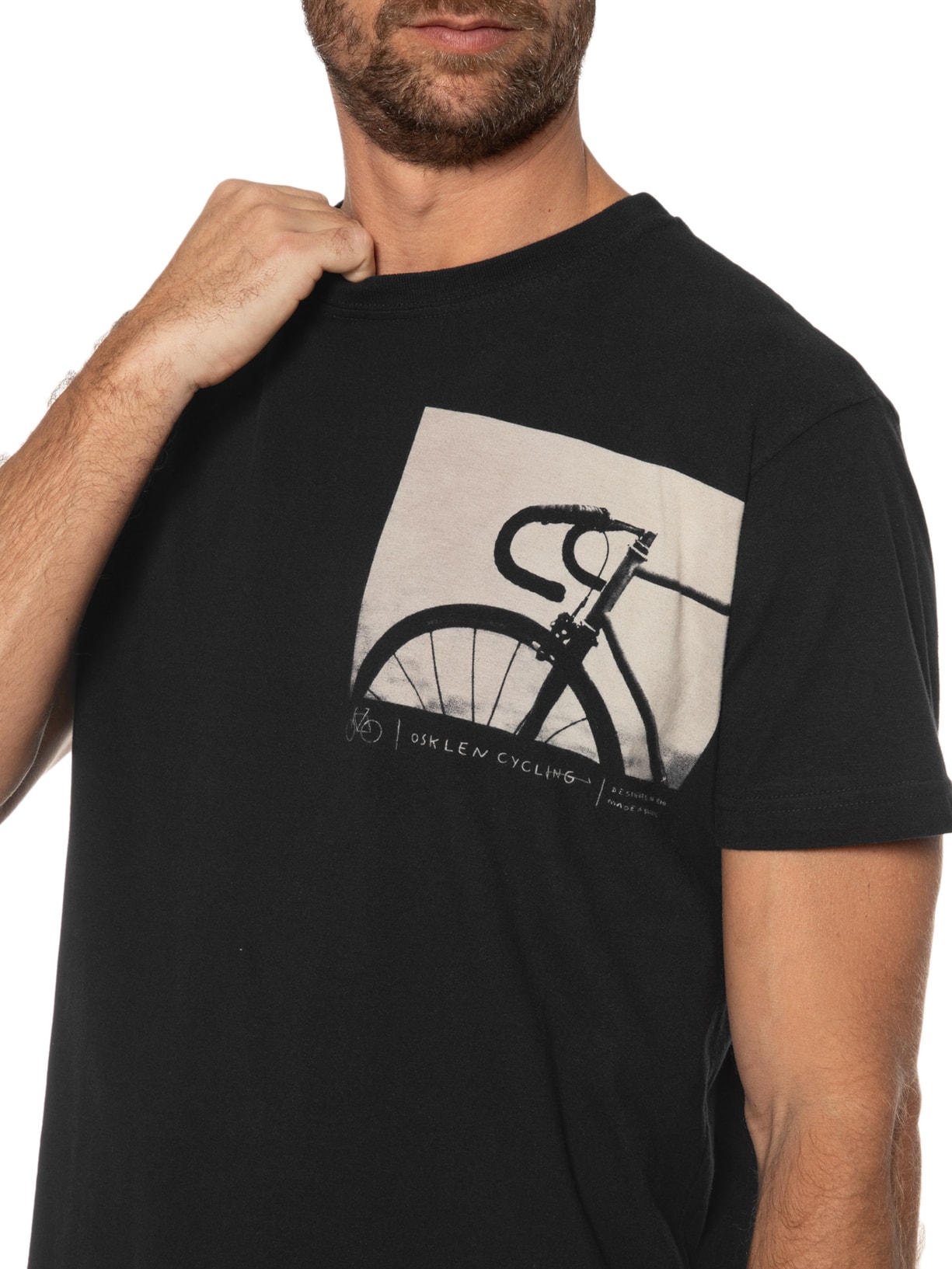 Camiseta Masculina Vintage Bike Preto Osklen
