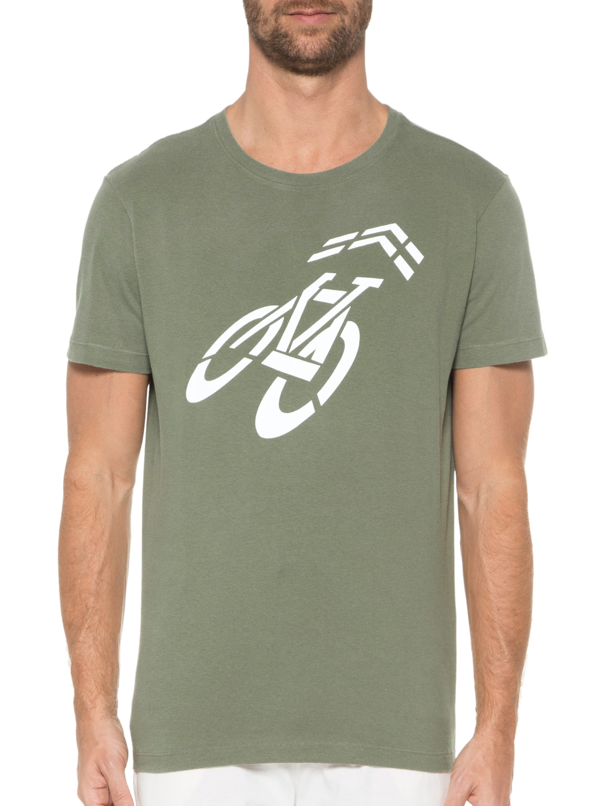 Camiseta Masculina Vintage Bikesign Verde Osklen