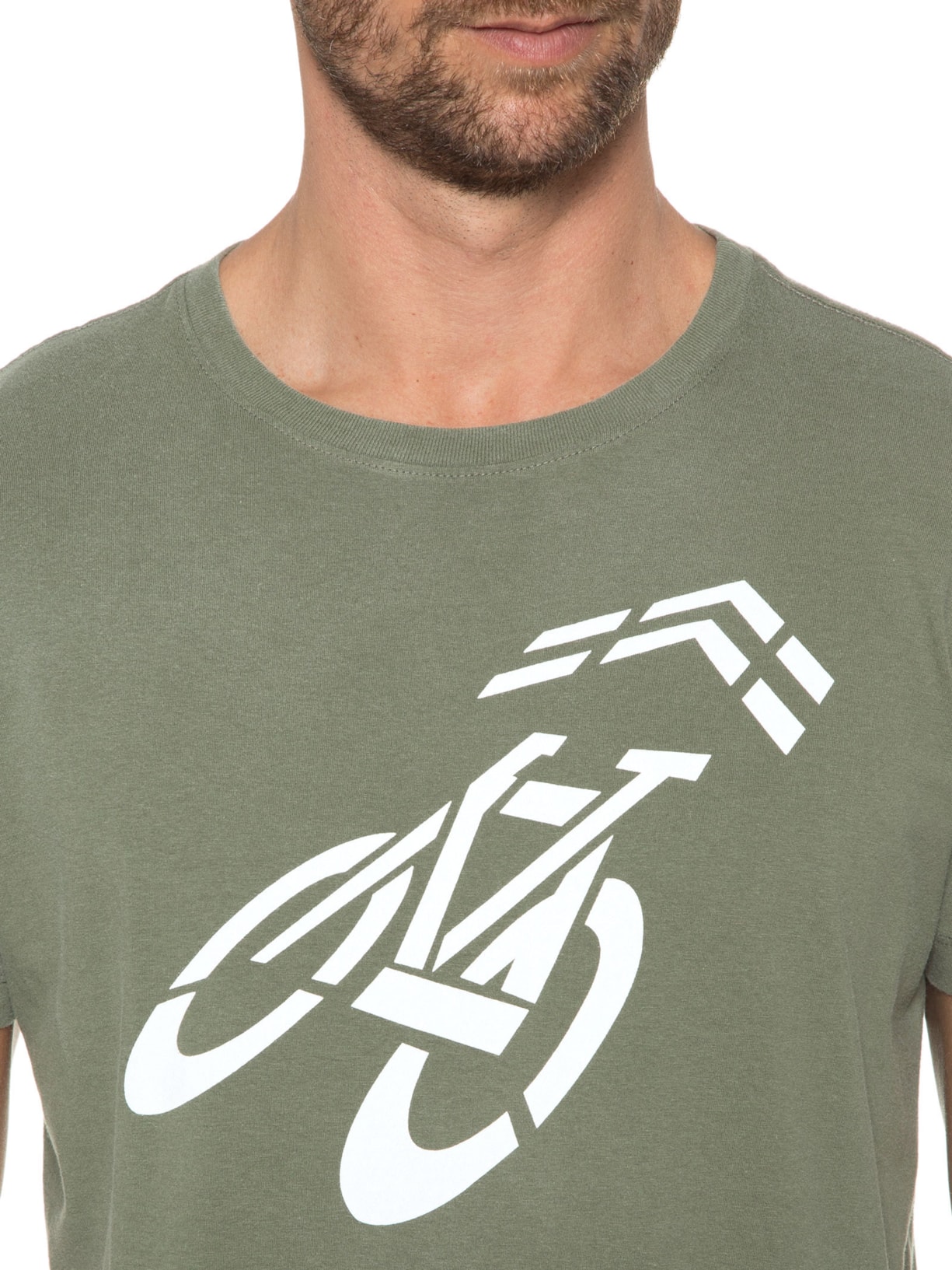 Camiseta Masculina Vintage Bikesign Verde Osklen