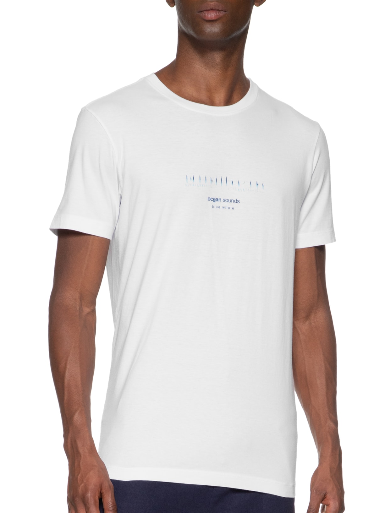 Camiseta Masculina Vintage Blue Whale Manga Curta Off White Osklen