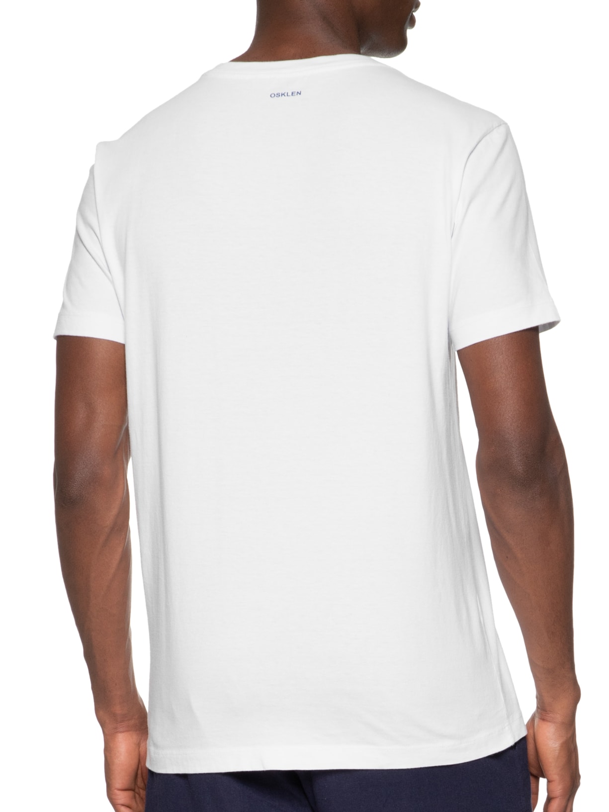 Camiseta Masculina Vintage Blue Whale Manga Curta Off White Osklen