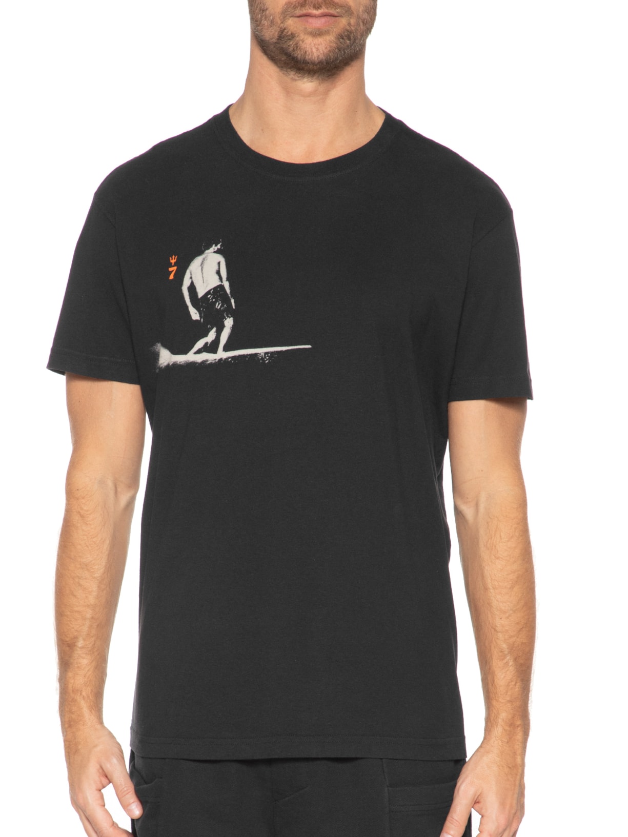 Camiseta Masculina Vintage Bottom Turn Preto Osklen