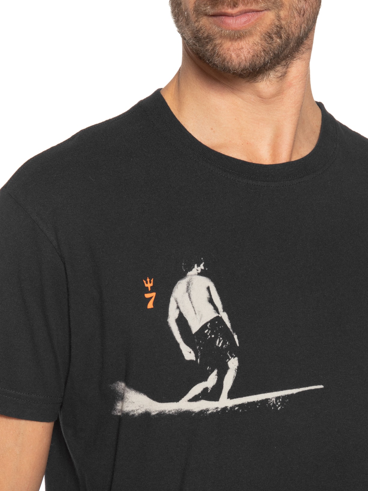 Camiseta Masculina Vintage Bottom Turn Preto Osklen