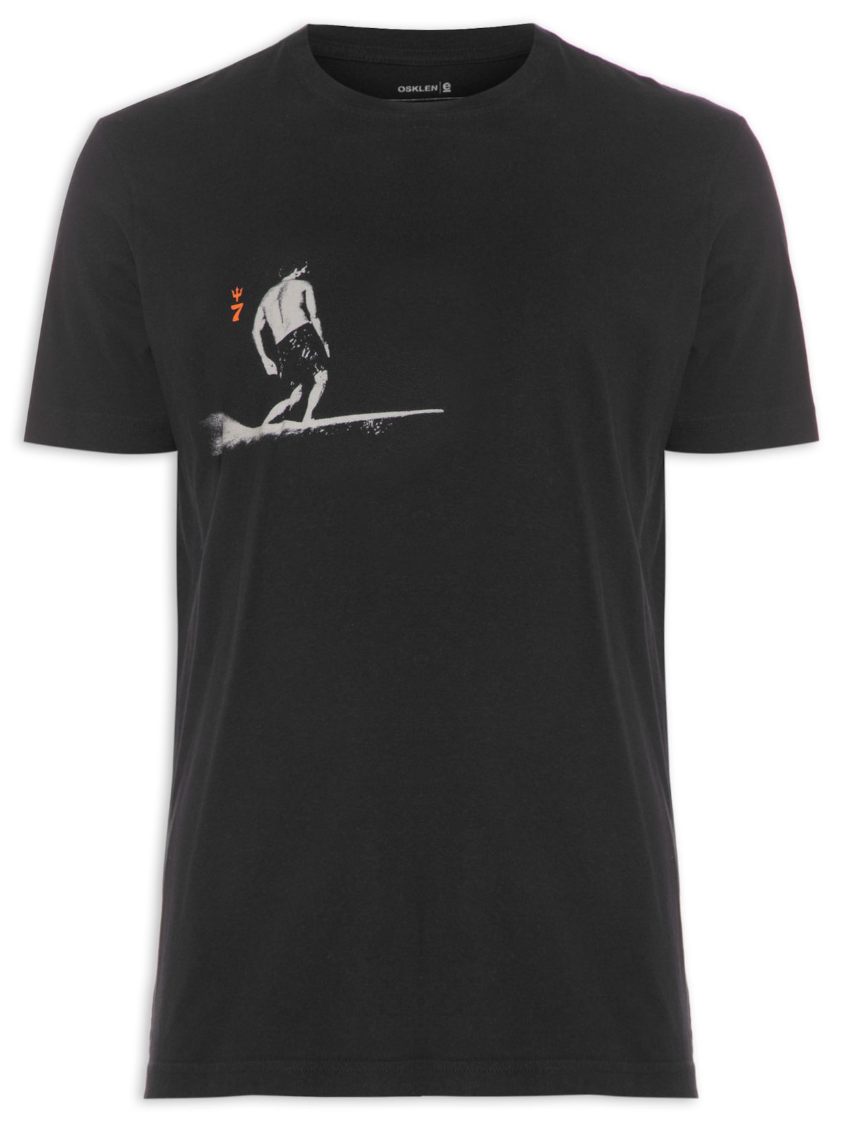 Camiseta Masculina Vintage Bottom Turn Preto Osklen