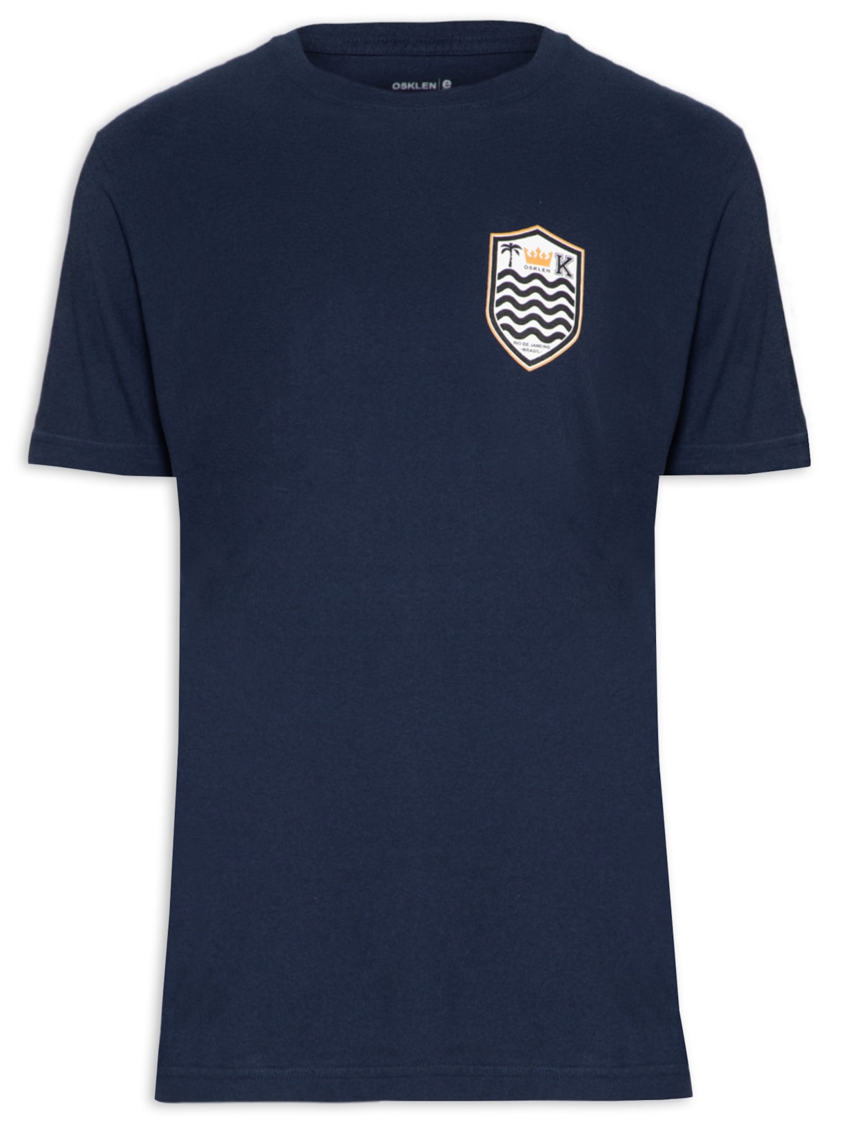 Camiseta Masculina Vintage Brasão - Azul
