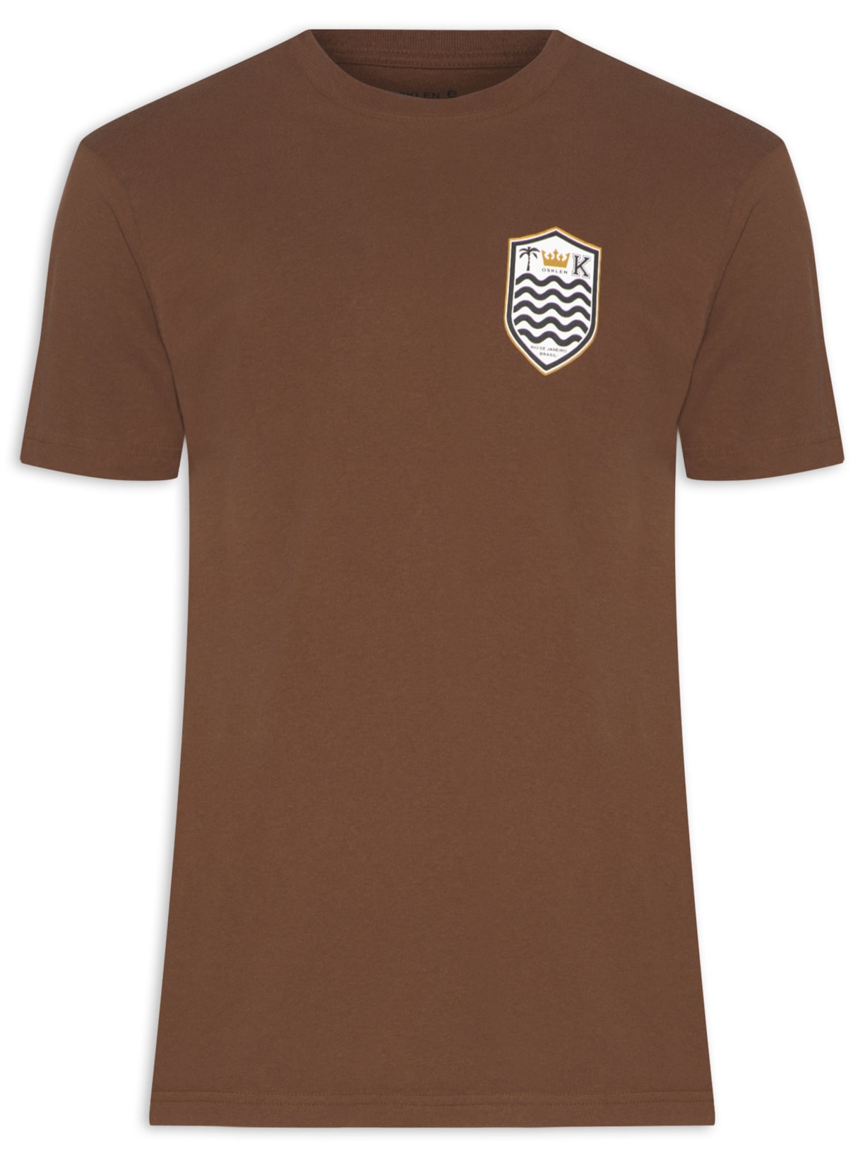 Camiseta Masculina Vintage Brasão - Marrom
