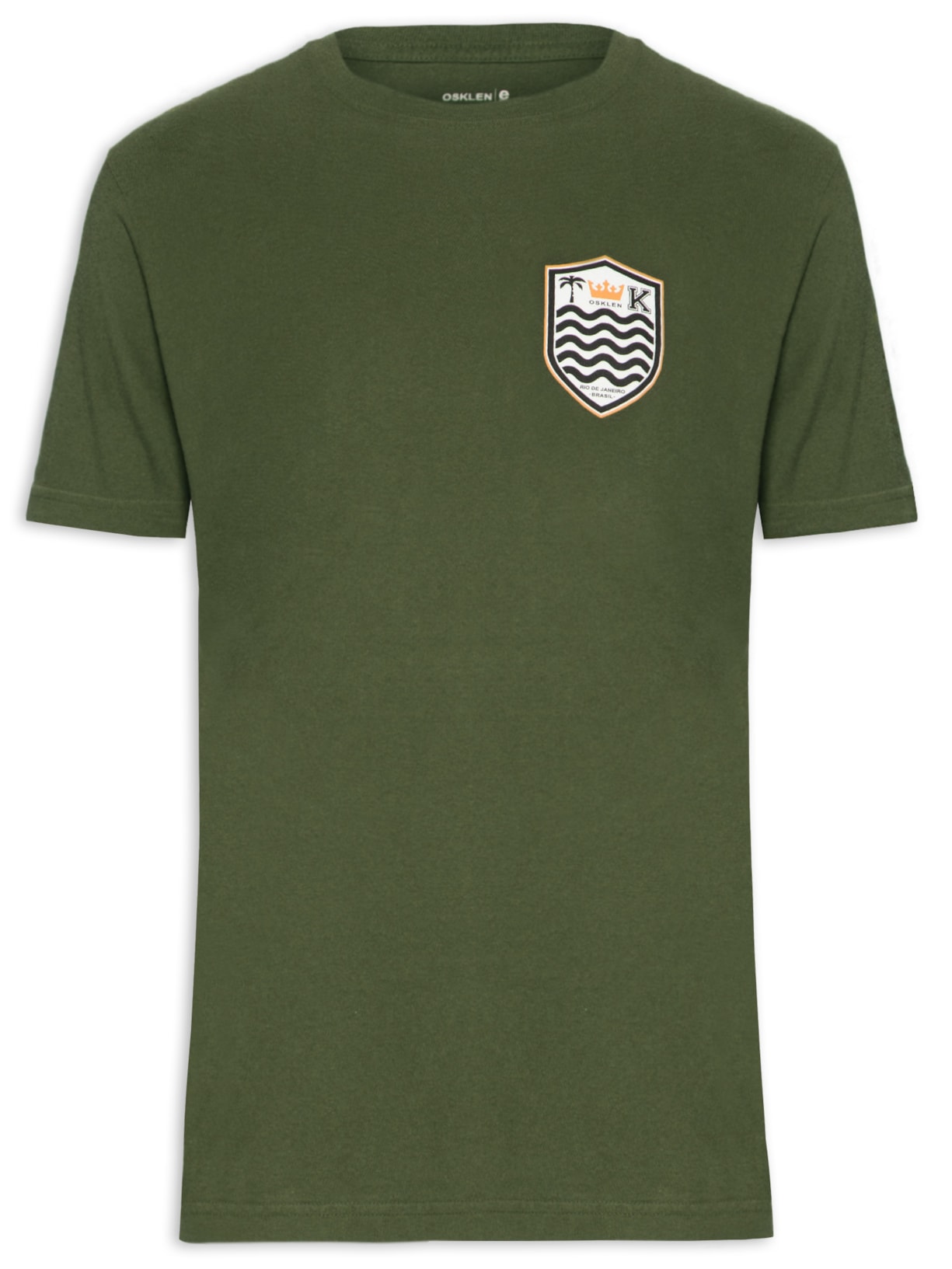 Camiseta Masculina Vintage Brasão - Verde